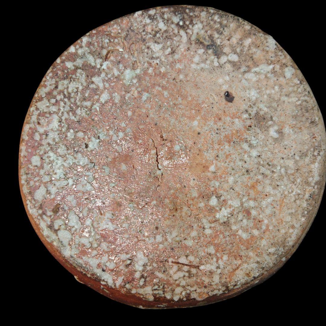 古信楽焼 踞壺 茶壺 窯変灰被り