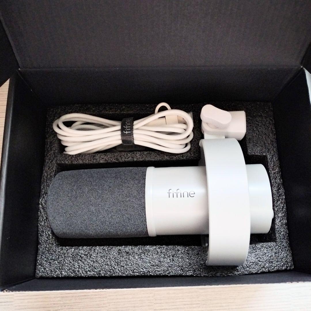 美品 FIFINE ホワイト セット マイク K688 マイクアーム BM88