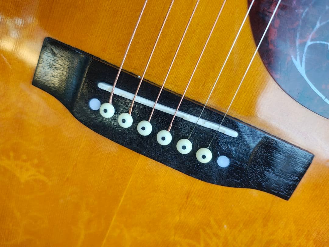 美品 Hummingbird PU付エレアコ G社シール2枚 USAストラップ