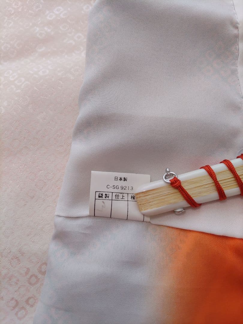 ★ssshiopi★　七五三 着物　7歳　赤　黒　絞り柄　作り帯　ゴールド