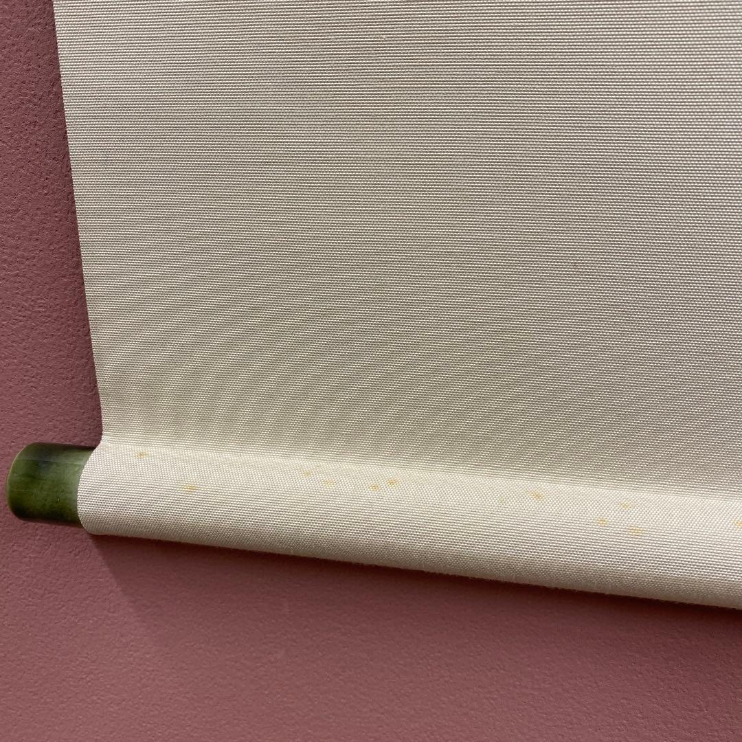 美品 掛け軸 柳沢寿江作 柿図 花鳥 共箱 太巻き 縁起物