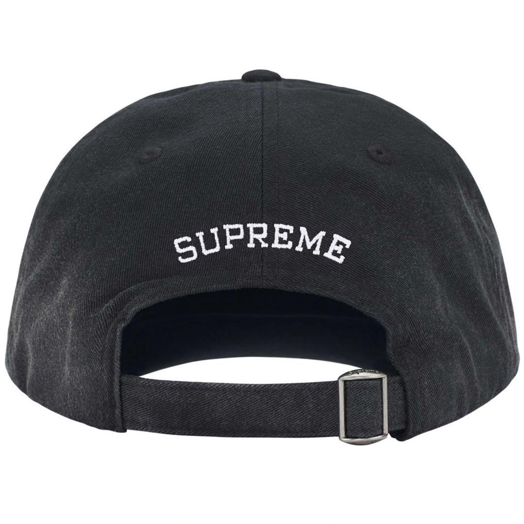 Supreme Leather Applique 6 Panel cap 黒