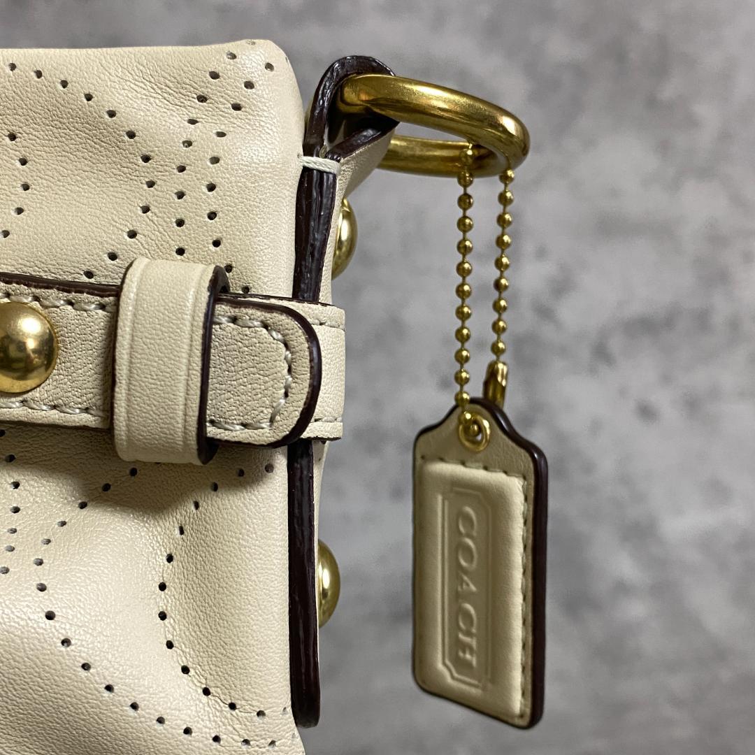 ✨極美品✨COACH 2way ショルダーバッグ パンチングレザー F16908