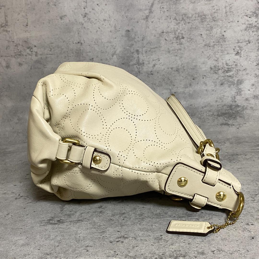 ✨極美品✨COACH 2way ショルダーバッグ パンチングレザー F16908