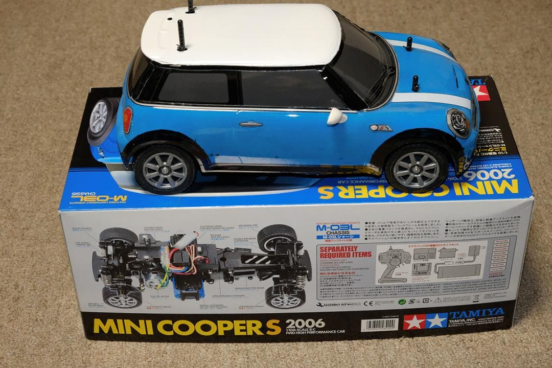★くるくる★タミヤ　ミニクーパー2006　組立済　メカ・プロポ付