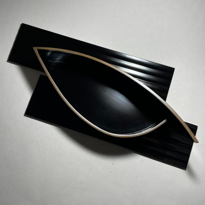 ◆輪島塗 花器 『輪島漆光堂謹製』波千鳥の図 本漆◆