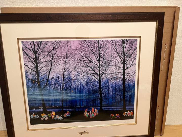 ヒロヤマガタ 「スウェーデンの森の物語」 限定200部 版画 シルク