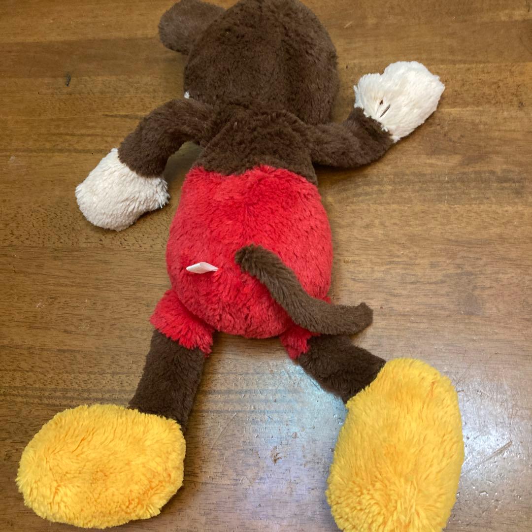 TーARTS ミッキーマウスぬいぐるみモフモフ茶系可愛い50cm