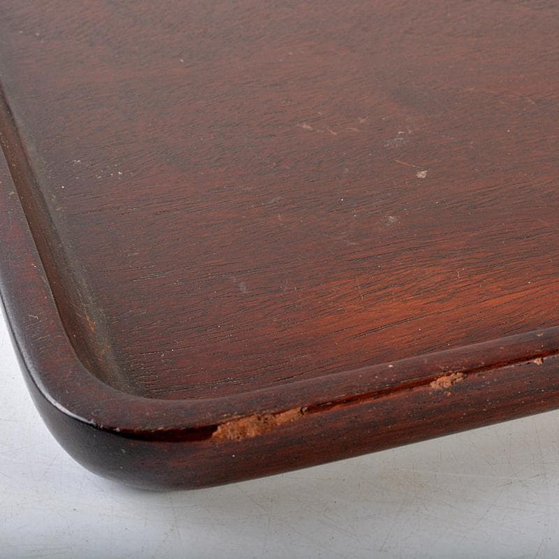 中国 唐木紫檀製 無垢刳り貫き 煎茶盆 香盆 V R5875