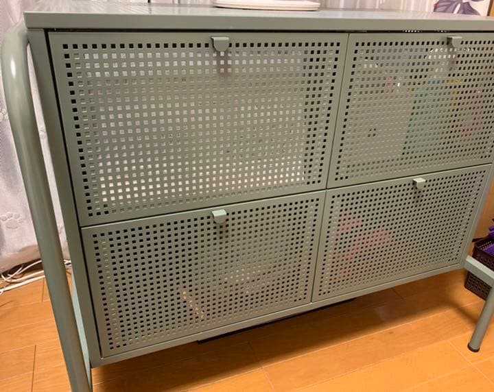 IKEA】NIKKEBY ニッケビー チェスト グレーグリーン