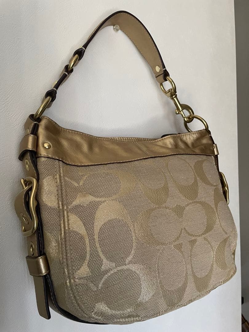 【未使用】COACH シグネチャー ソーホー ワンショルダーバッグ ゴールド