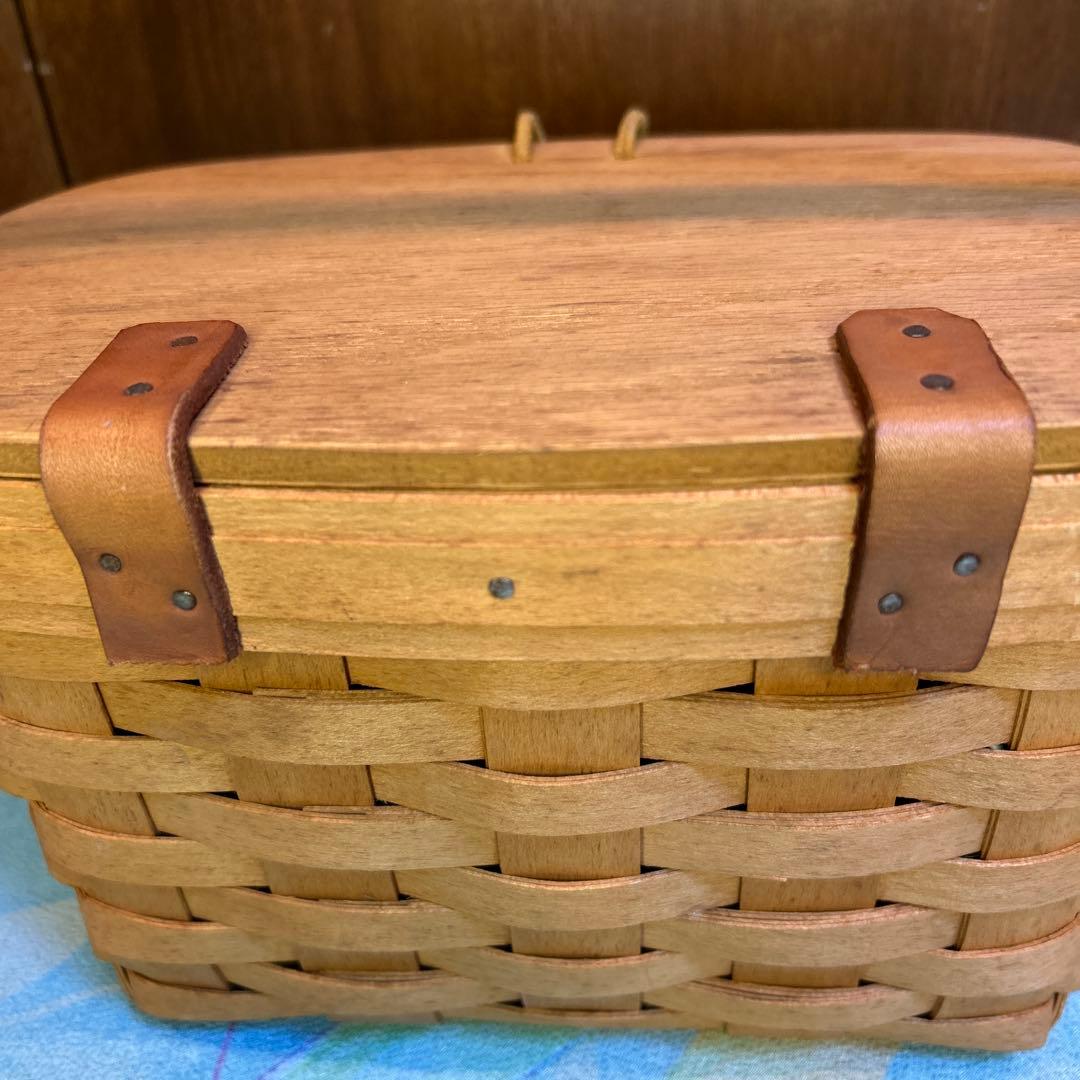 貴重 ロンガバーガーlongaberger 木製バスケット小物入れ ヴィンテージ