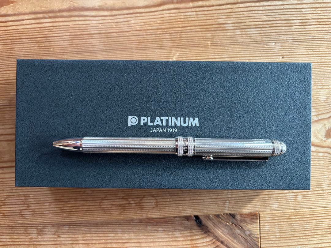 プラチナ万年筆 ダブル3アクション スターリングシルバー アミシマ