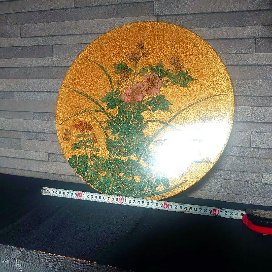 最高級品】 宝石象嵌工芸品 清光光雲 光泉 日本画 国際グランプリ賞 丸