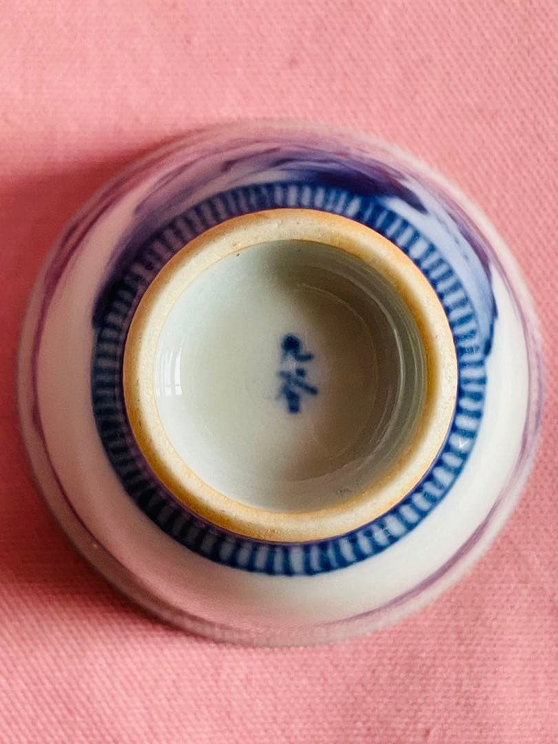 アンティーク九谷焼煎茶器セット＊春慶半月盆付き