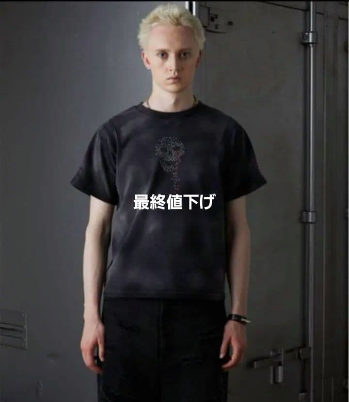 GRANCY】ラインストーンデザイン グラフィックダメージ ロンT GRANCY