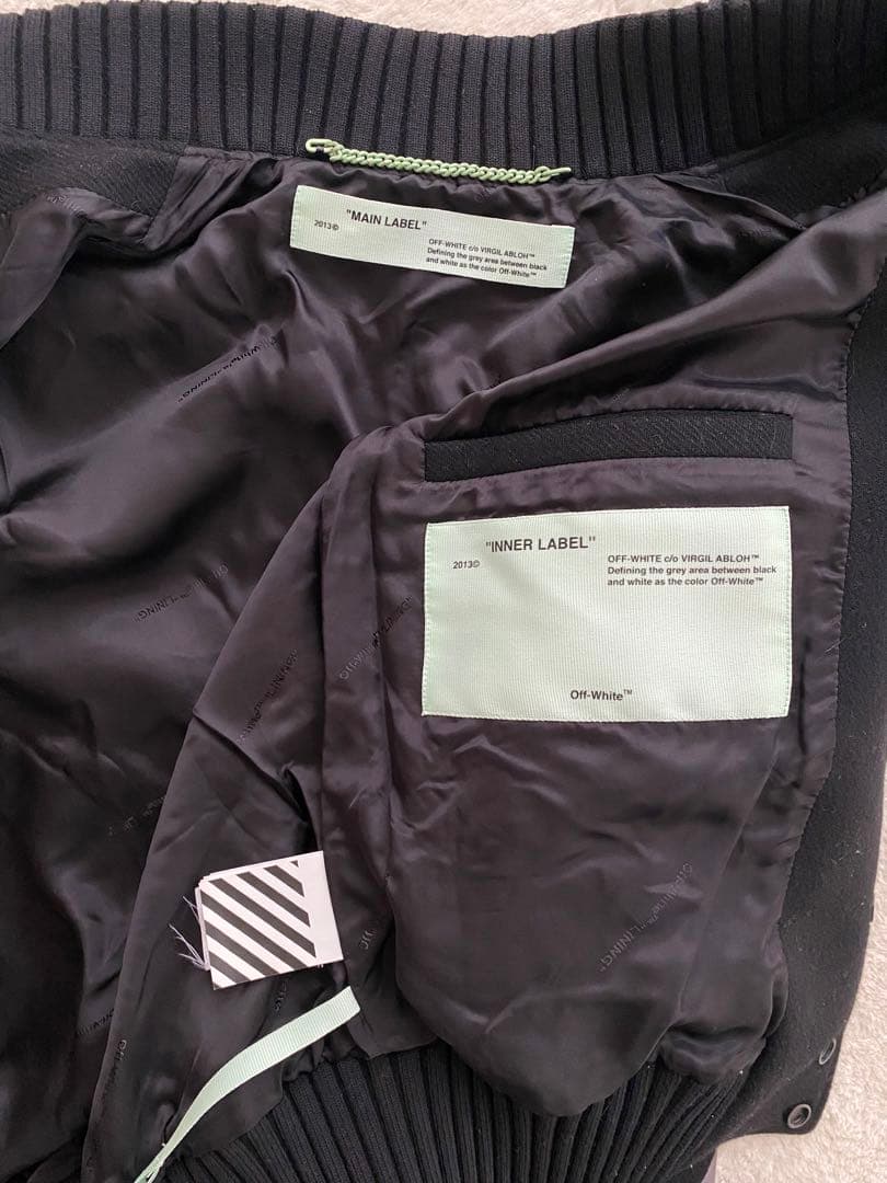 ざくろさま専用！！ オフホワイト　メンズアウター　ブルゾン　スタジャン　美品