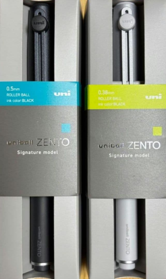 ユニボール ゼント シグニチャーモデル 2本セット ブラック、シルバー