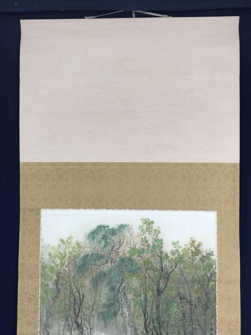 【複製】松林桂月/秋山小禽図/工芸品/掛軸/名家伝来/AB-880