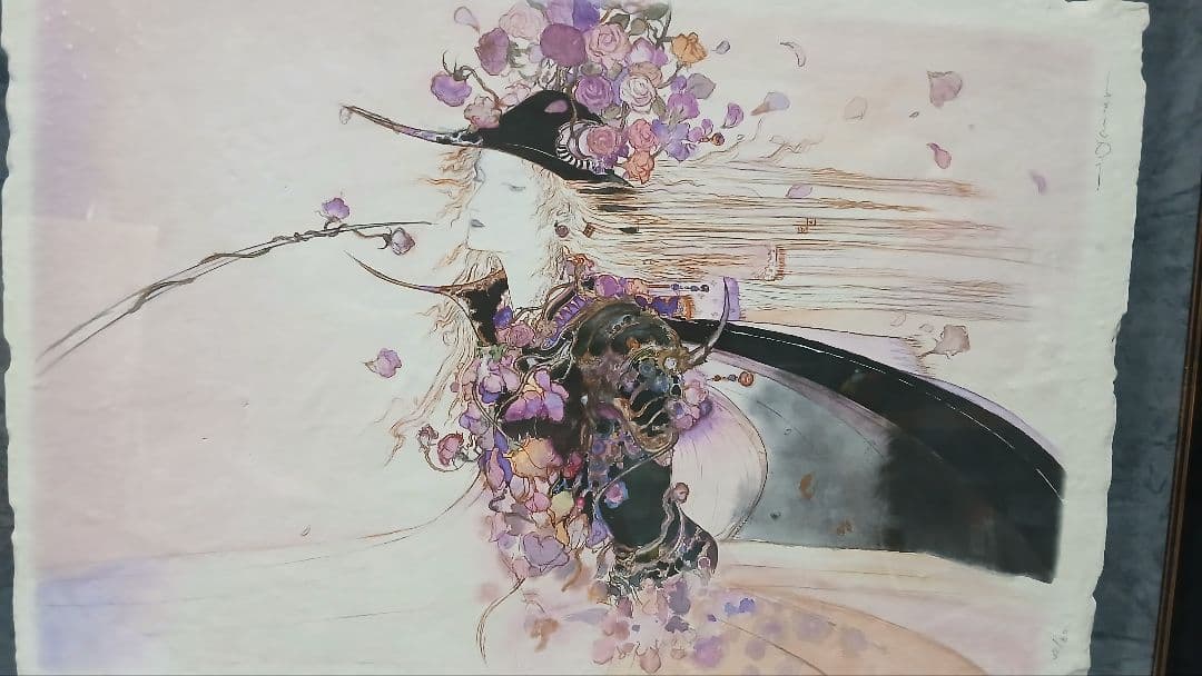 最終値下げ！ 天野喜孝 薔薇姫フレスコ画 作品証明書付き - メルカリ