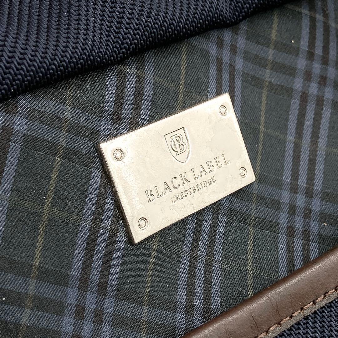 【BURBERRY BLACK LABEL】ビジネスバッグ　紺色　キャリーオン