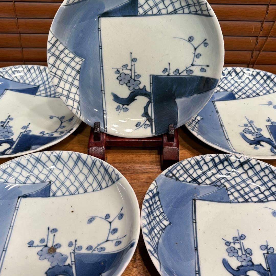 江戸時代 古伊万里 染め付皿 5枚 - メルカリ