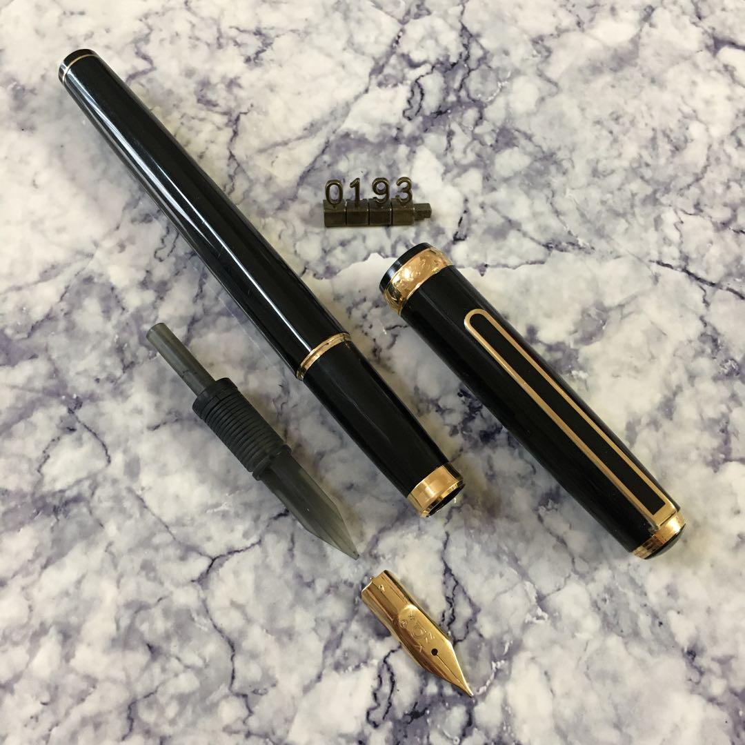 #193 オーバーホール済み 万年筆 PLATINUM プラチナ ロング 22k