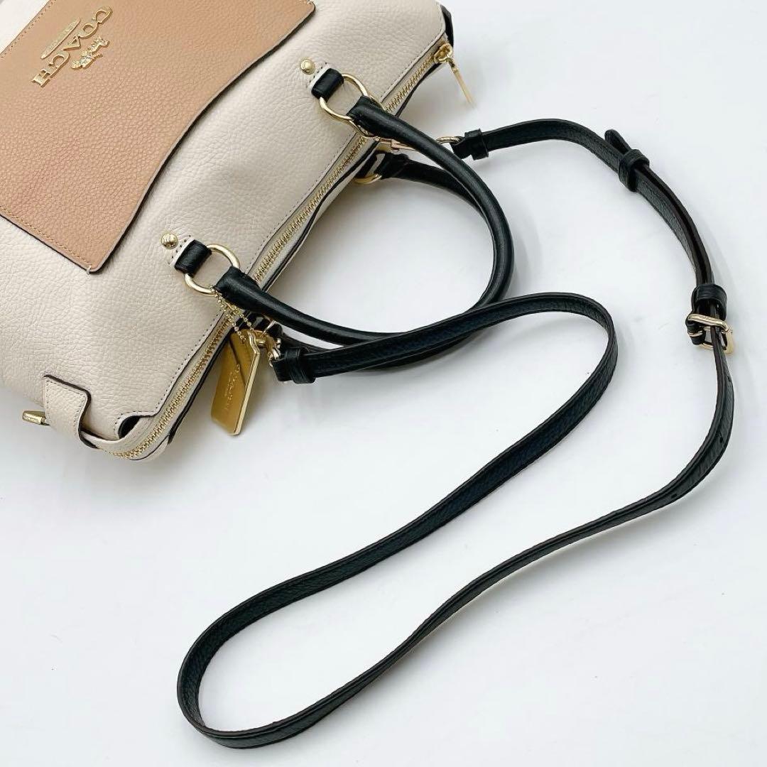 極美品 COACH 2WAYバッグ エマ サッチェル ショルダー 　f425