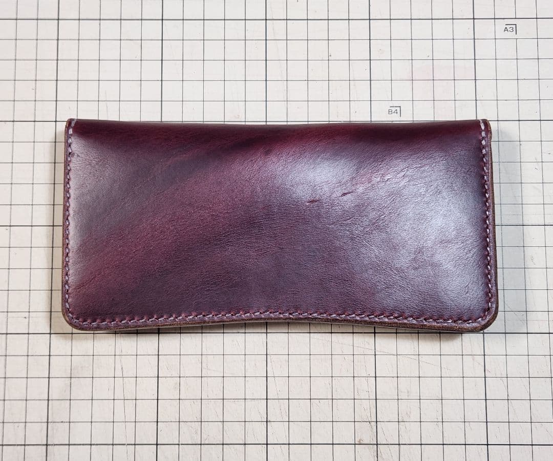 茶*4様 【OUTLET】　ホーウィン　クロムエクセル　ロングウォレット　バーガ