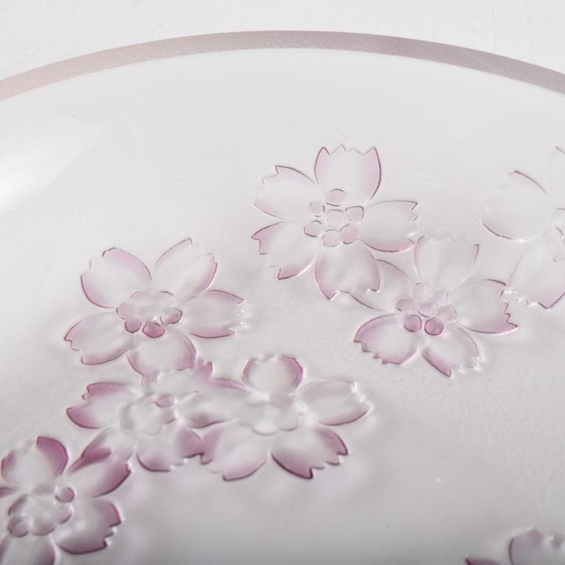 ガラス工芸 荒木良忠作 桜刻 皿 共布共箱 C 9100 - メルカリ