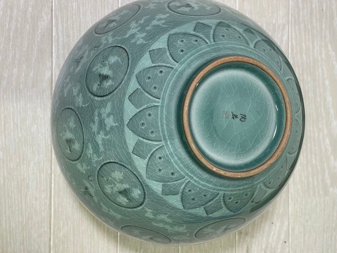 壺 高羅青磁 韓国 コレクション 鶴 水岩 花瓶 骨董品 美術品 アンティーク