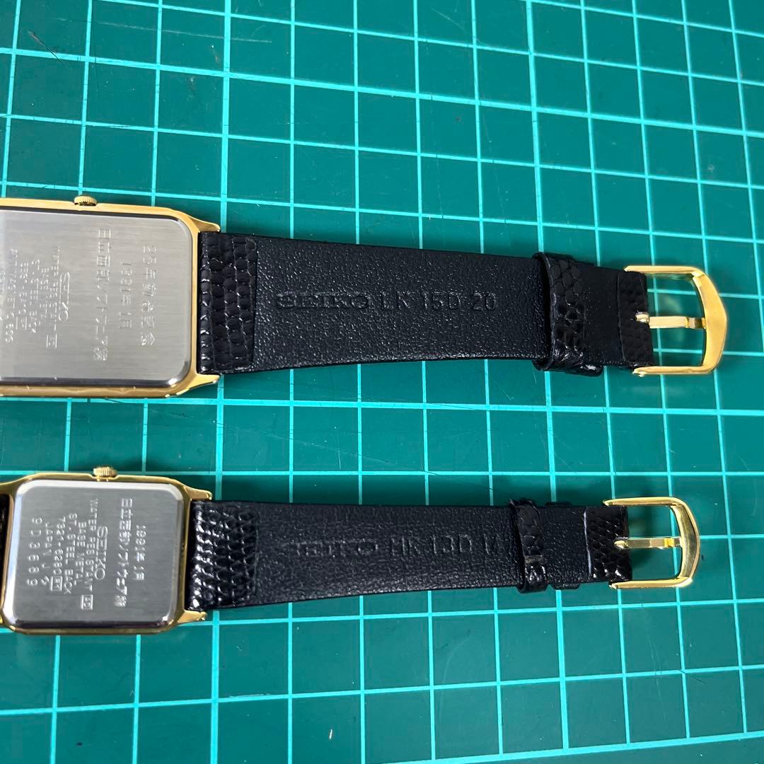 (h) セイコー　クォーツ腕時計 ペア　ゴールド　5E31・7321 訳あり