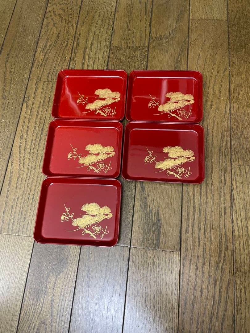 お正月用お屠蘇器セット　漆器　茶器セット　天然木　うるし塗装