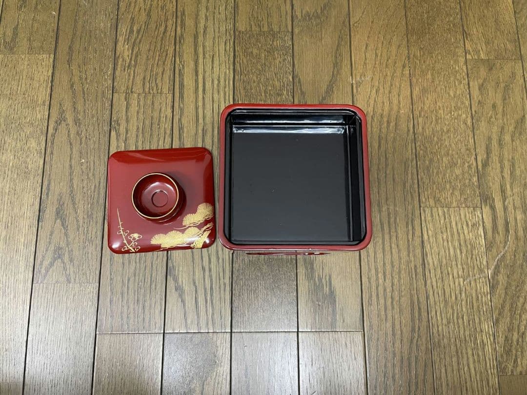 お正月用お屠蘇器セット　漆器　茶器セット　天然木　うるし塗装