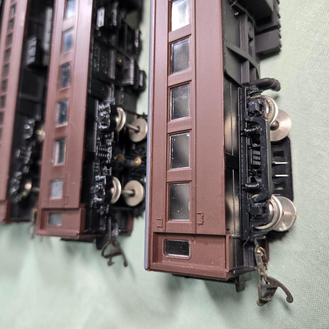 HOプラスチック製客車6両(Aセット)。ジャンク品。