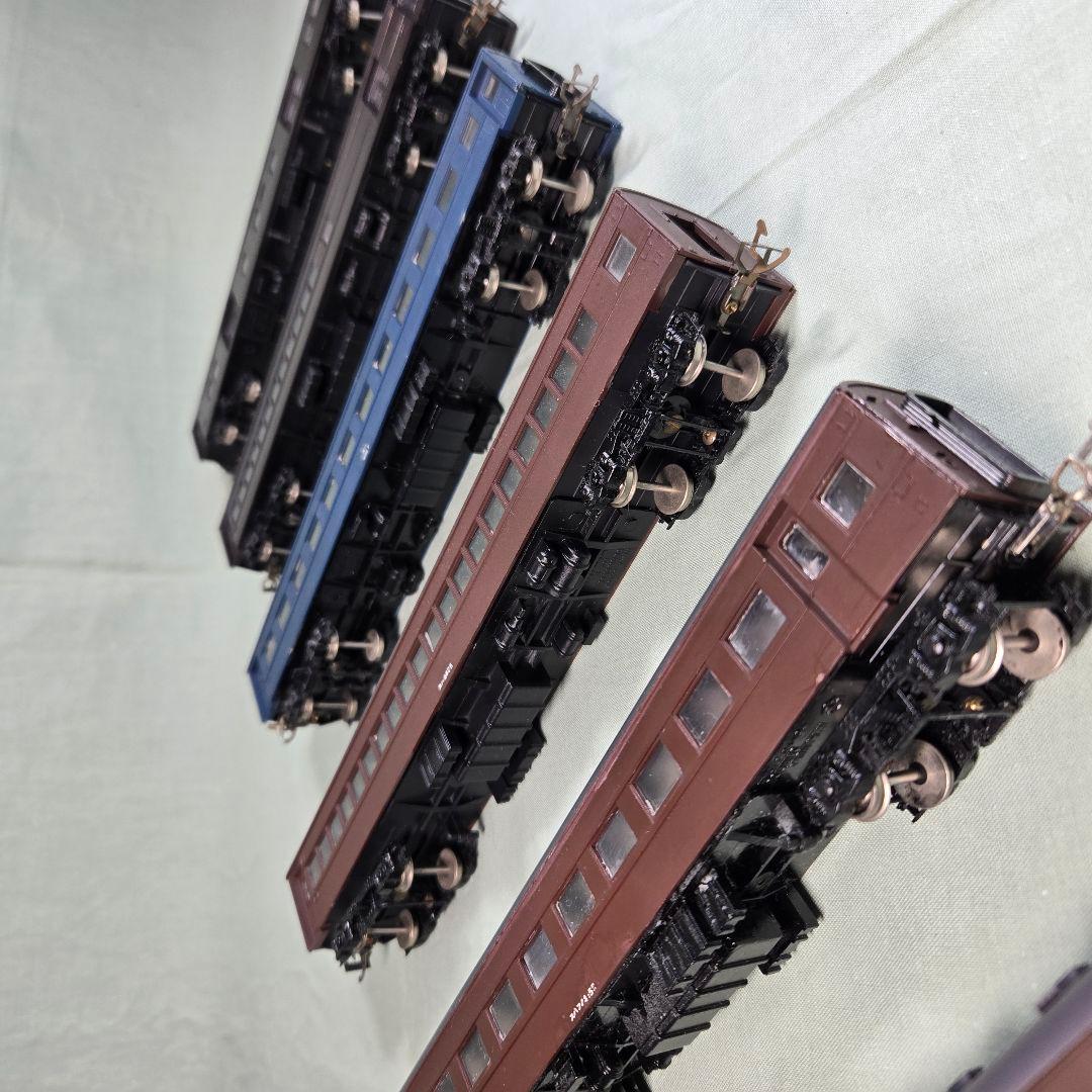 HOプラスチック製客車6両(Aセット)。ジャンク品。