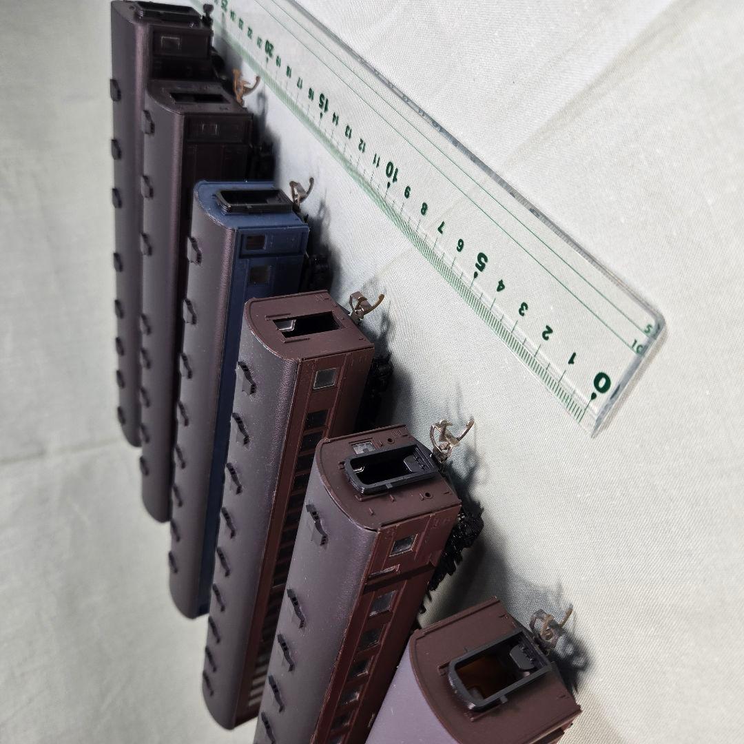 HOプラスチック製客車6両(Aセット)。ジャンク品。