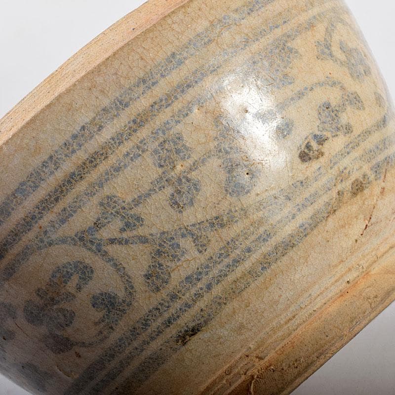 タイ古陶磁　スンコロク　宋胡録　蓋物　三彩亭　硲伊之助極め箱　M　R7936