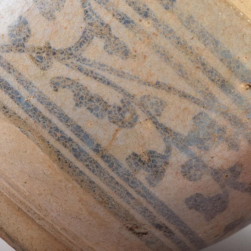 タイ古陶磁　スンコロク　宋胡録　蓋物　三彩亭　硲伊之助極め箱　M　R7936