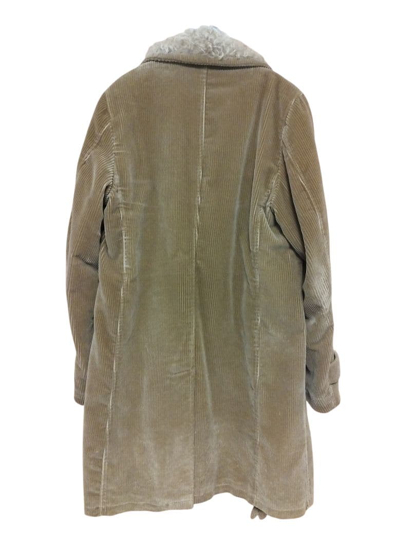 ドルガバ　コーデュロイ カルガンラムファー ダブルブレスト コート ブラウン