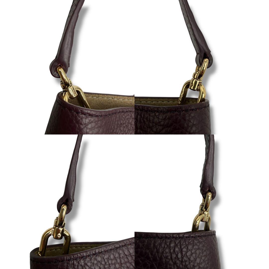 【美品】FURLA フルラ ショルダーバッグ 2way ミニ クロスボディ 紫