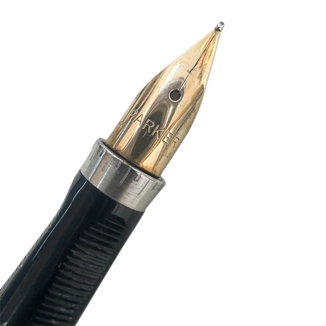 ★PARKER 75　STERLING SILVER　万年筆　ペン先14K