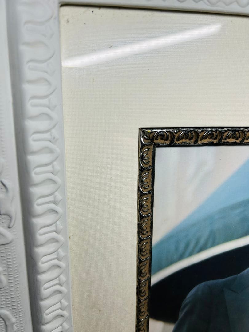 アンティーク額縁‼️ シャービー・デザイン額縁マットホワイト大サイズ