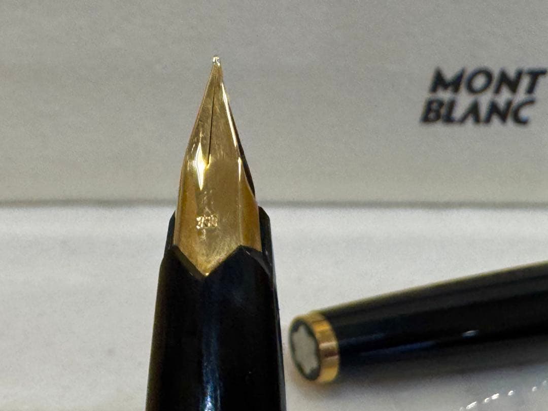 極美品】モンブラン NO 121 万年筆 ペン先18K ブラック② 70s