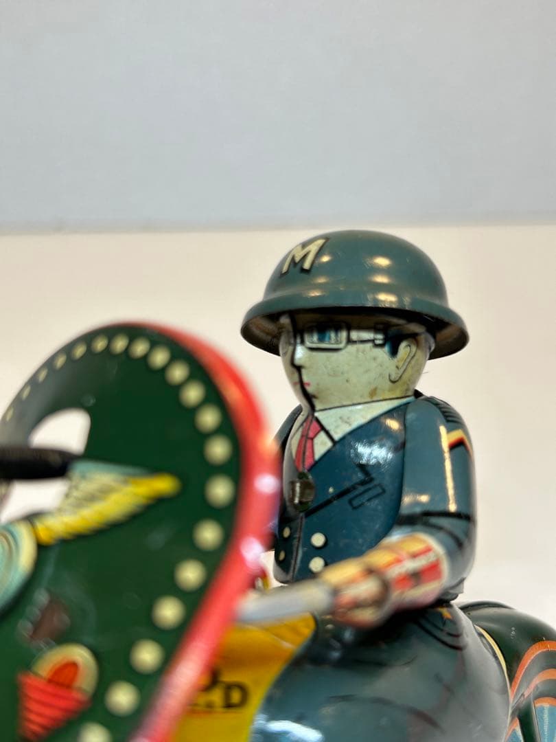 当時物 ブリキ 1950s タイヨー社製 ミリタリーバイク トミカ 大盛屋