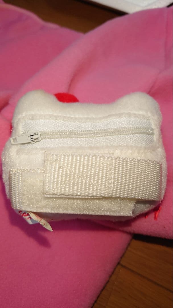 当時物ハローキティ　雪だるま マフラー パース付リストバンド フリース帽子