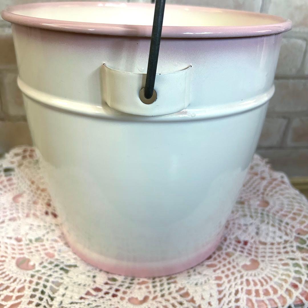 ♡ imane イマン プリンセスローズ ホーロー 蓋付きバケツ 大 レア