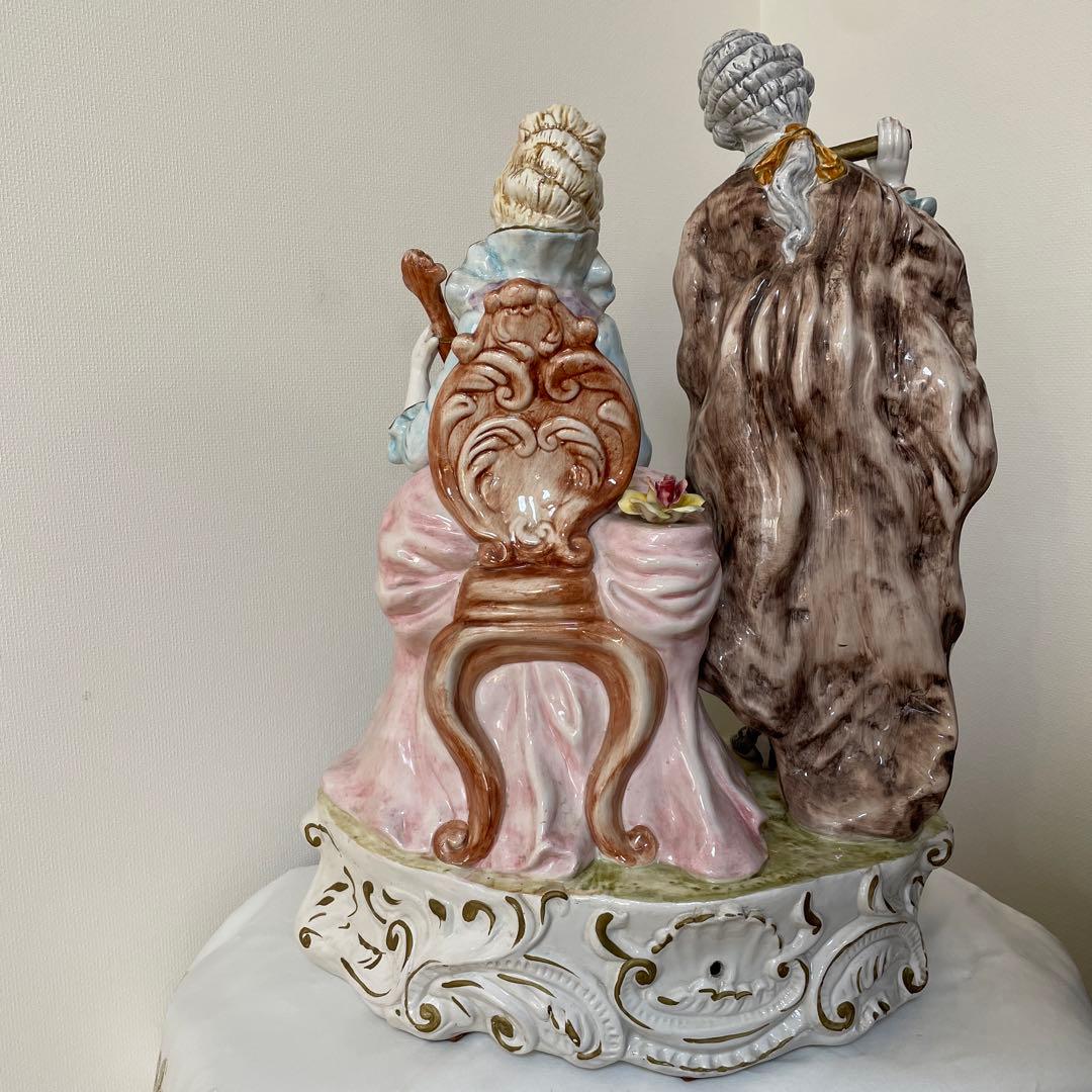 値下げ可』フィギュリン ドレスデン イタリア製 アンティーク 陶器人形