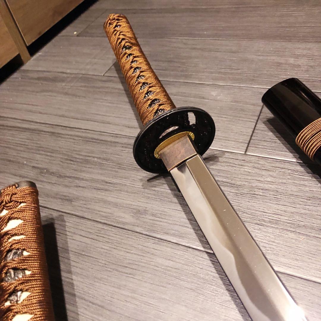 高級模造刀　居合刀　 美術刀剣　太刀　脇差　大小セット　2本セット　拵え