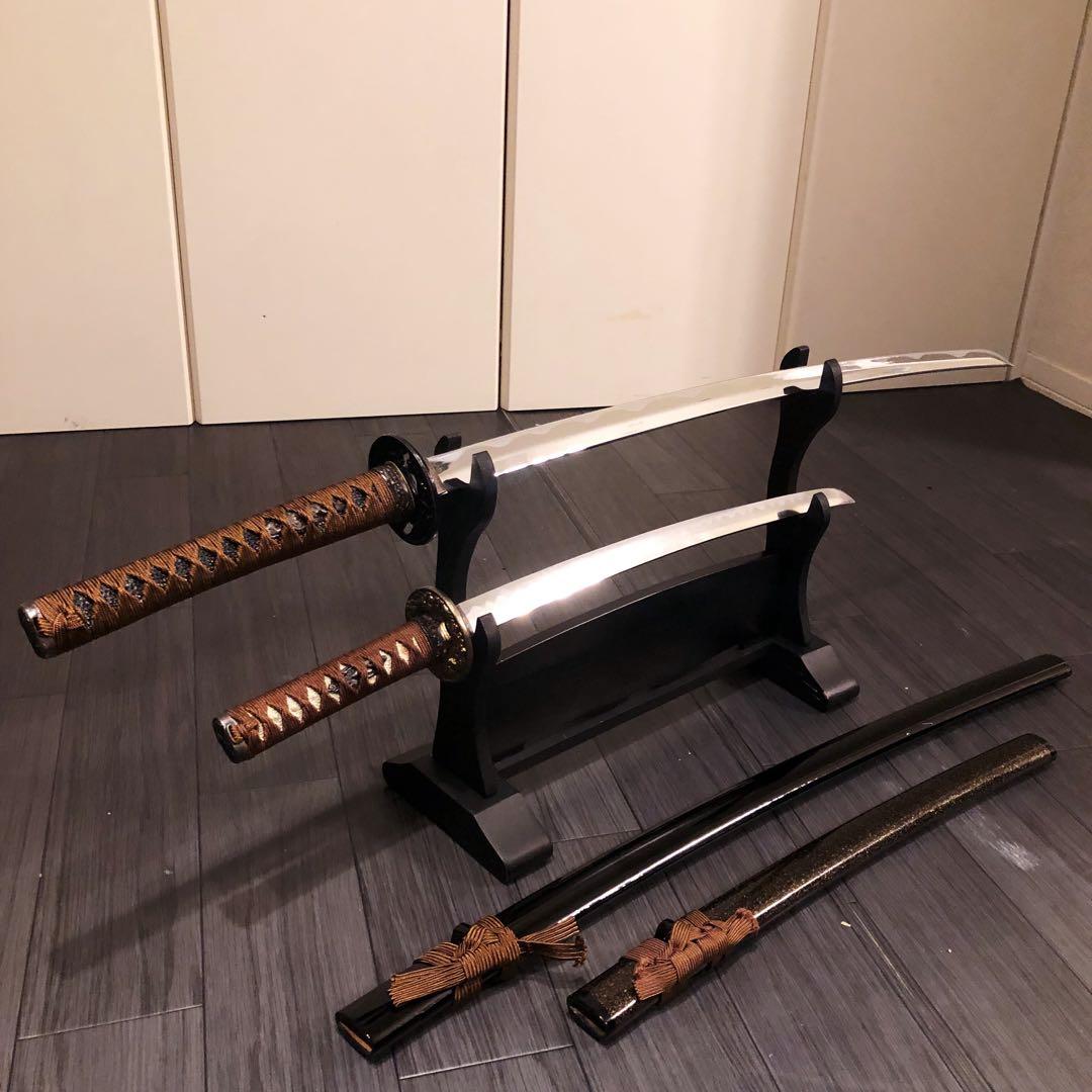 高級模造刀　居合刀　 美術刀剣　太刀　脇差　大小セット　2本セット　拵え